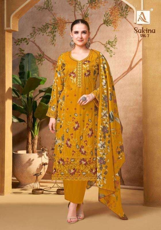 Alok suits sakina vol 7 dress material shop in bhavnagar