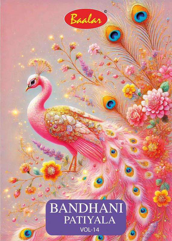 Baalar bandhani patiyala vol-14 wholesale dress materials in mumbai with price