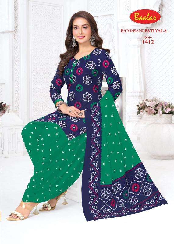 Baalar bandhani patiyala vol-14 wholesale dress materials in mumbai with price
