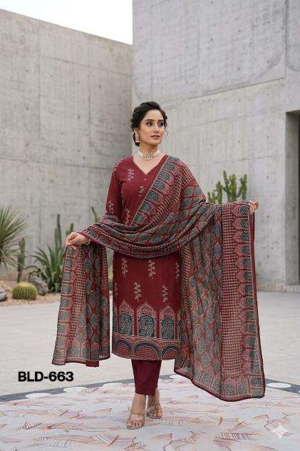 Ballika 3pcs cheapest wholesale kurti market in india