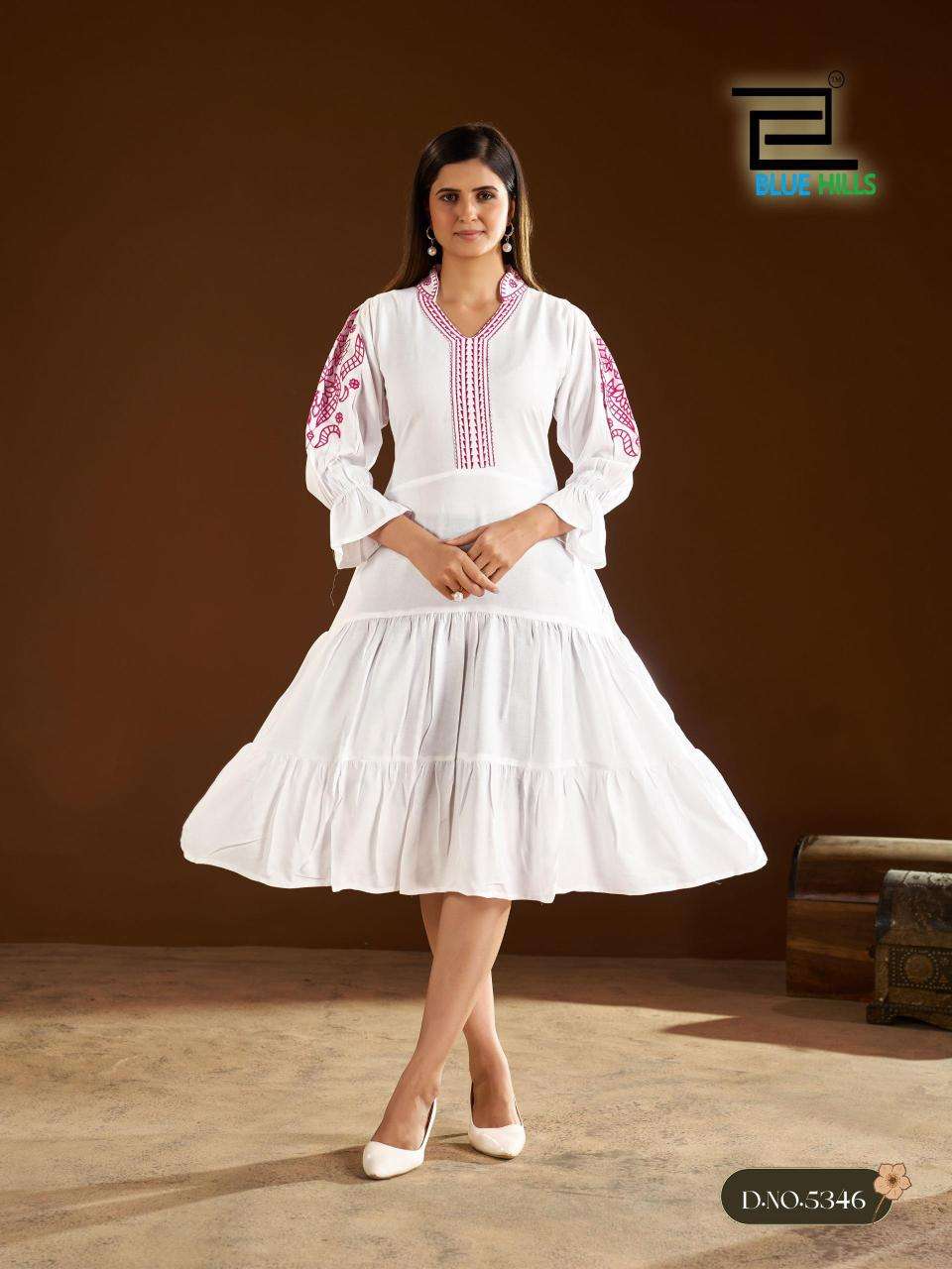 Blue hills anna wholesale kurti set india