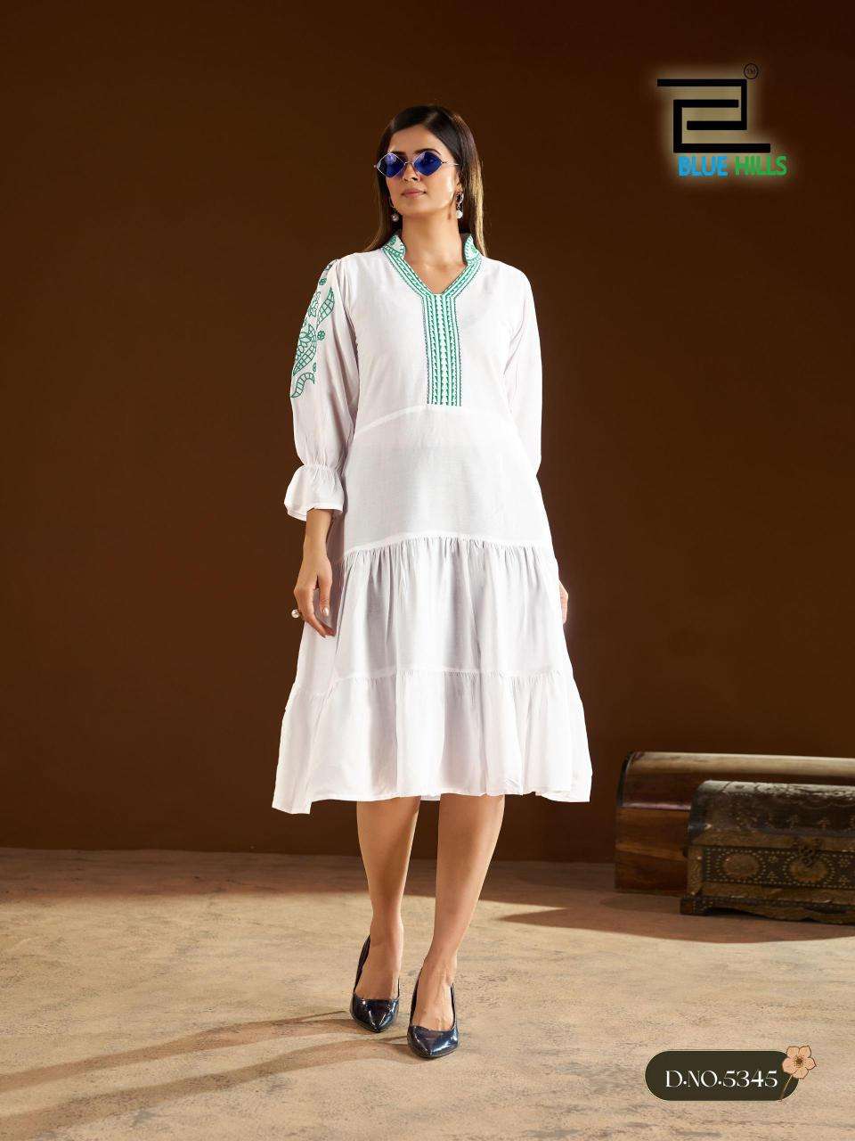 Blue hills anna wholesale kurti set india