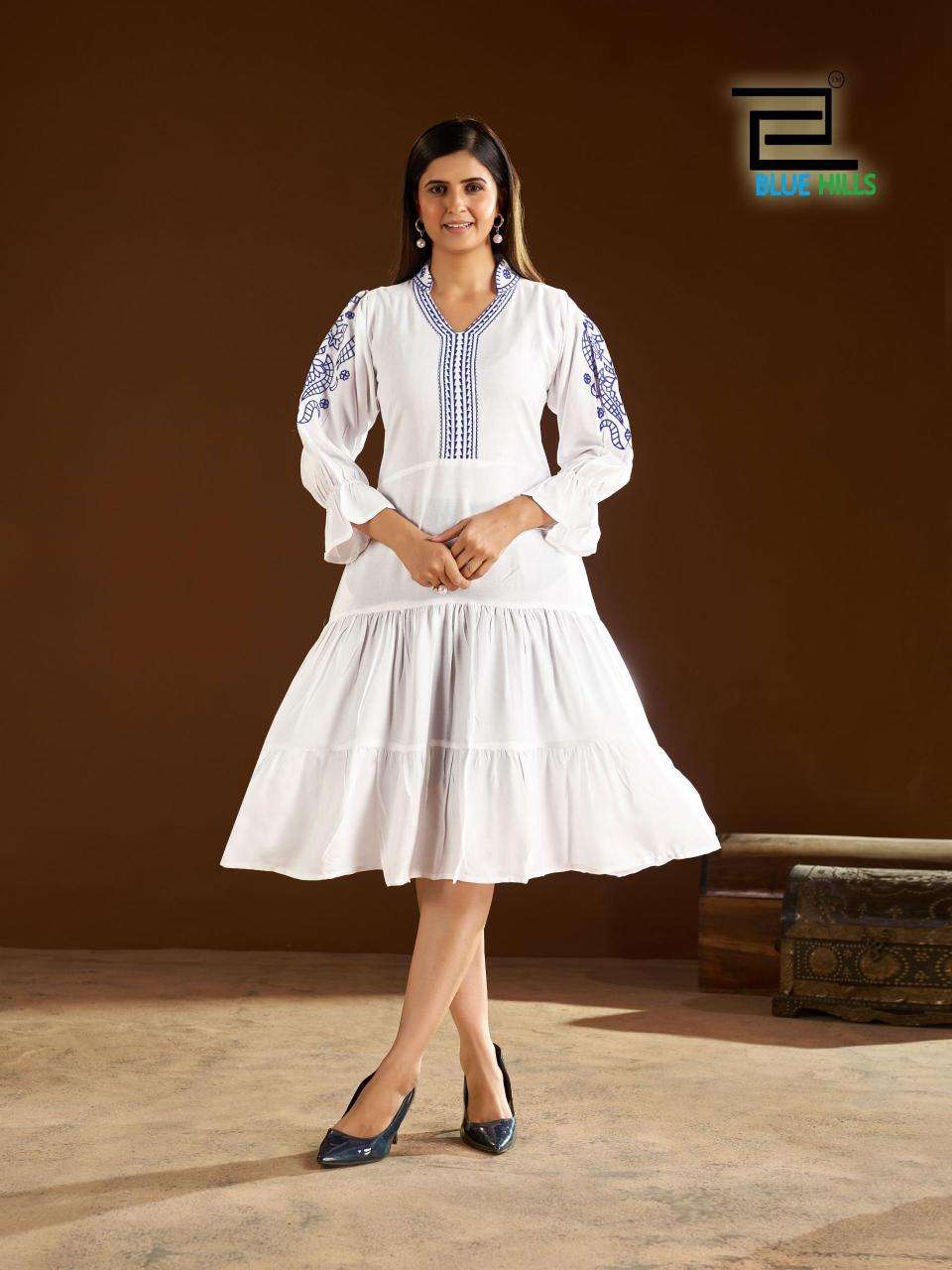 Blue hills anna wholesale kurti set india