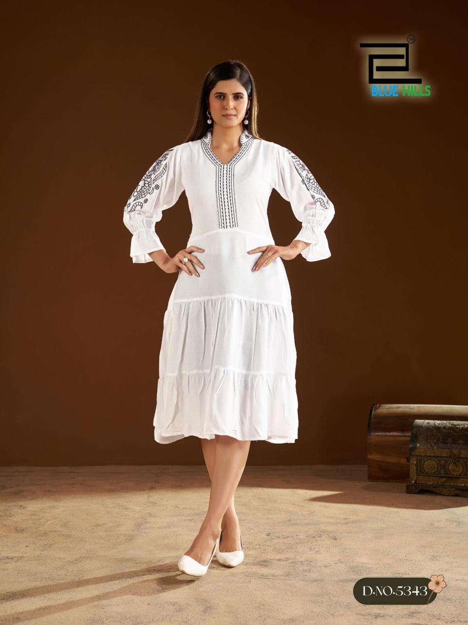 Blue hills anna wholesale kurti set india