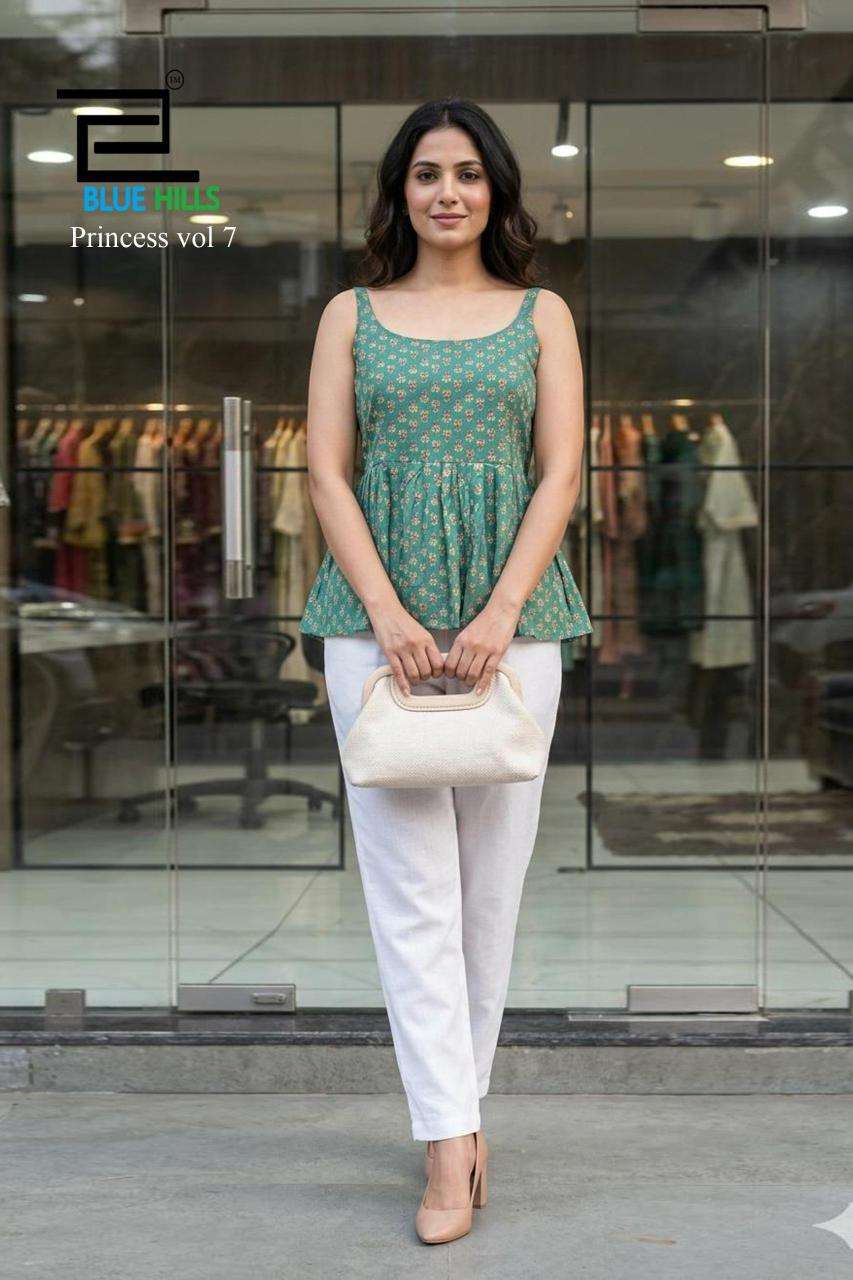 Blue hills princess vol 7 kurti wholesale cloth market in ahmedabad
