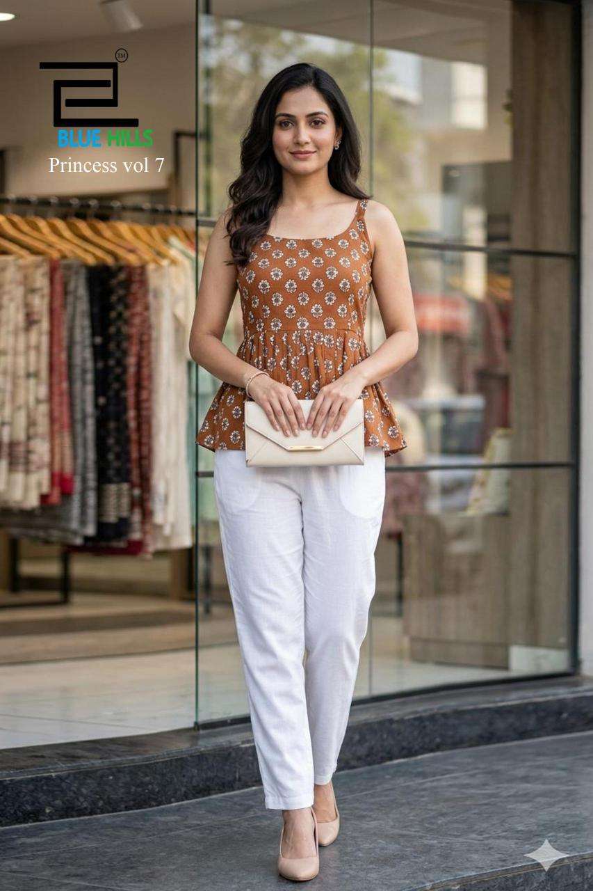 Blue hills princess vol 7 kurti wholesale cloth market in ahmedabad