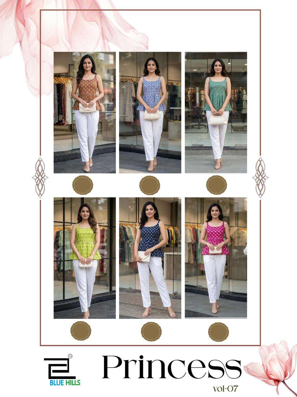 Blue hills princess vol 7 kurti wholesale cloth market in ahmedabad