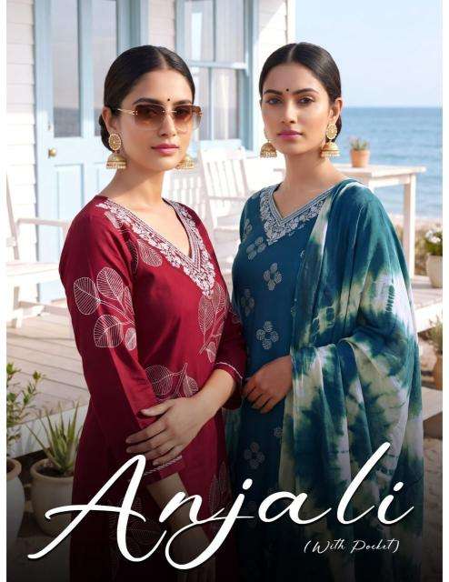 Desi kudi anjali lucknowi kurti wholesale market in surat