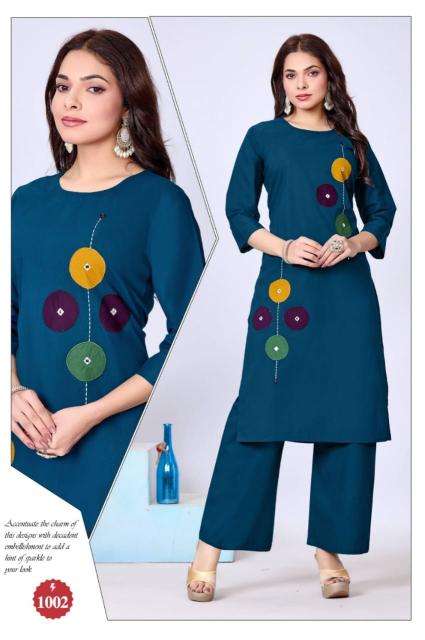 Desi kudi kanya coord set ladies kurti wholesale market in surat