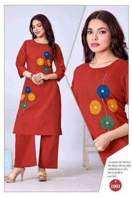 Desi kudi kanya coord set ladies kurti wholesale market in surat