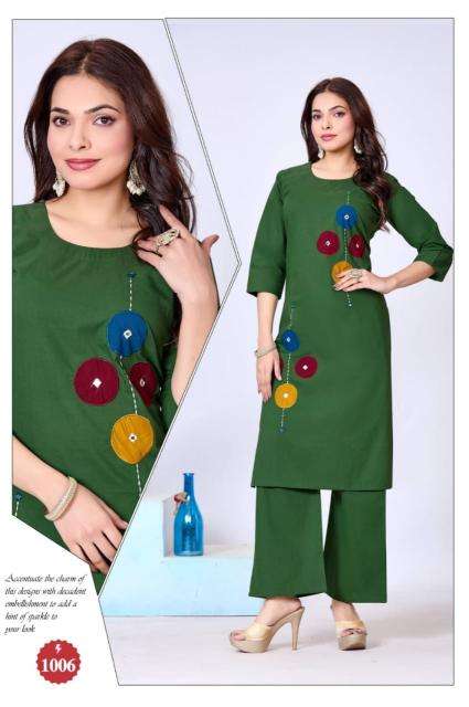 Desi kudi kanya coord set ladies kurti wholesale market in surat