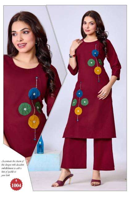 Desi kudi kanya coord set ladies kurti wholesale market in surat