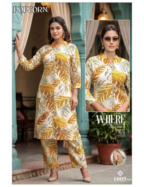 Desi kudi popcorn coord set wholesale kurti market in surat with price online shopping