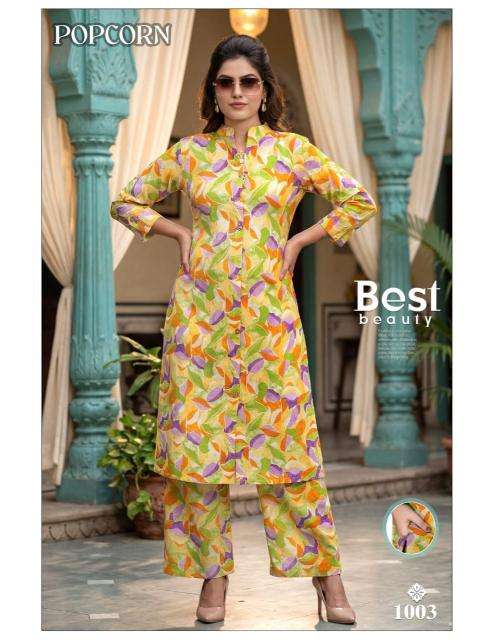 Desi kudi popcorn coord set wholesale kurti market in surat with price online shopping