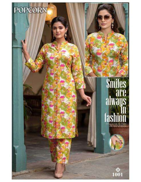 Desi kudi popcorn coord set wholesale kurti market in surat with price online shopping