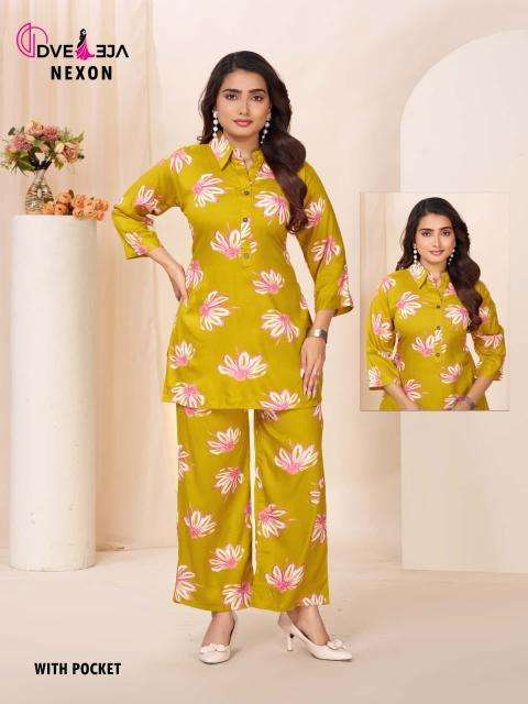 Dveeja nexon cotton co ord set wholesale kurti market near me