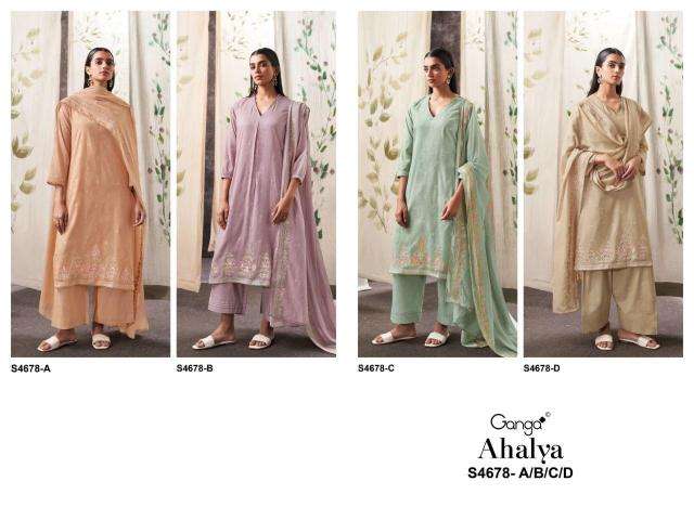 Ganga ahalya 4678 dress materials hyderabad wholesale