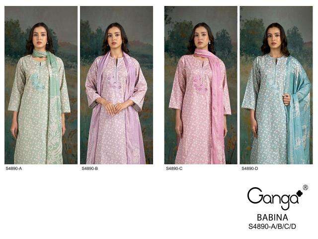 Ganga babina 4890 ladies dress material wholesale market in pune