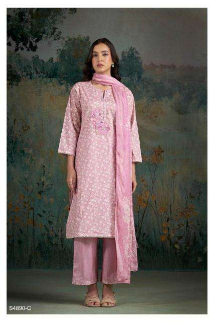 Ganga babina 4890 ladies dress material wholesale market in pune