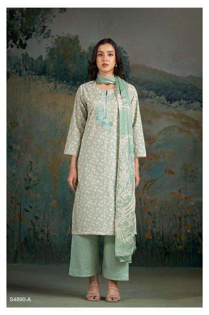 Ganga babina 4890 ladies dress material wholesale market in pune