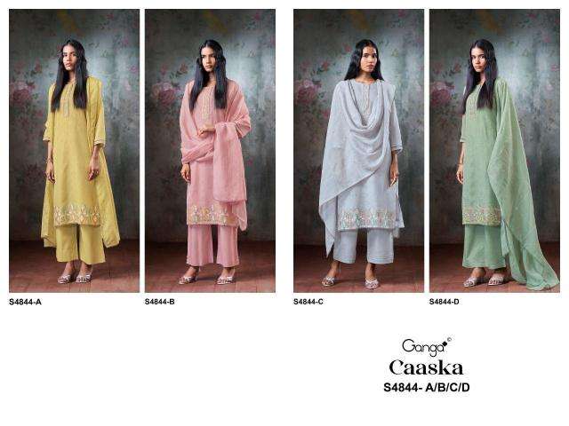 Ganga caaska 4844 wholesale dress materials in mumbai with price