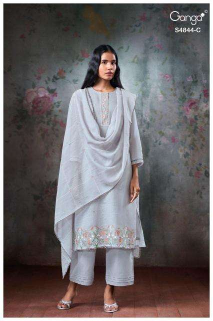 Ganga caaska 4844 wholesale dress materials in mumbai with price