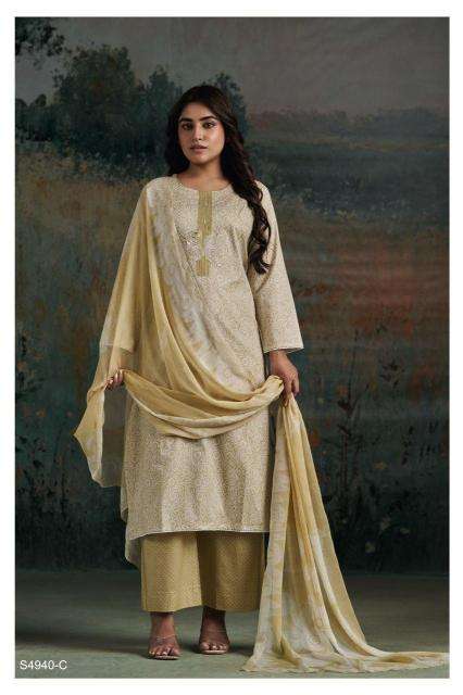 Ganga darvikaa 4940 wholesale dress material market in ahmedabad with price