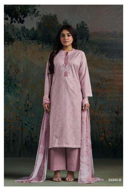 Ganga darvikaa 4940 wholesale dress material market in ahmedabad with price