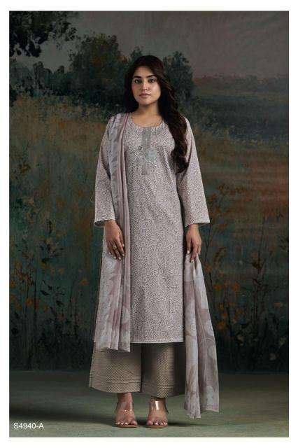 Ganga darvikaa 4940 wholesale dress material market in ahmedabad with price