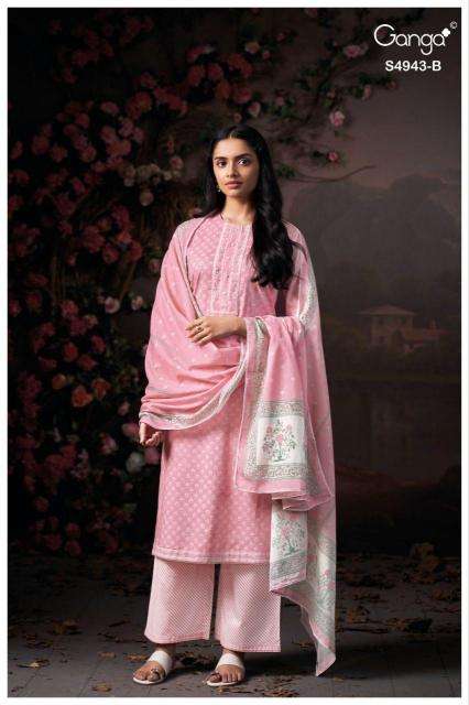Ganga elyndra 4943 wholesale dress material market in gujarat