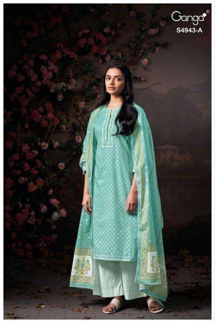 Ganga elyndra 4943 wholesale dress material market in gujarat