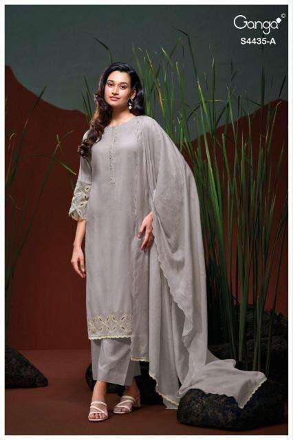 Ganga erazya 4435 wholesale dress material market in delhi