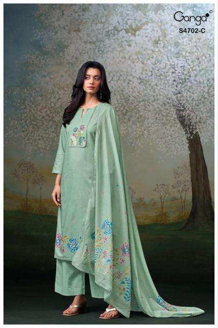 Ganga garvika 4702 wholesale dress materials in mumbai with price