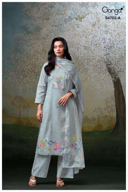 Ganga garvika 4702 wholesale dress materials in mumbai with price