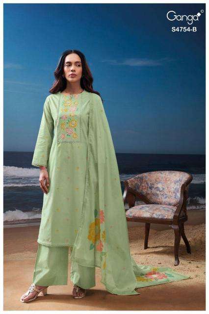 Ganga gresmita 4754 pune dress material wholesale