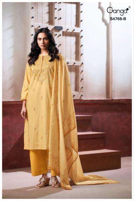 Ganga grishma 4768 wholesale dress materials in hyderabad with price