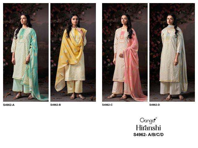 Ganga hiranshi 4962 wholesale dress material in kolkata