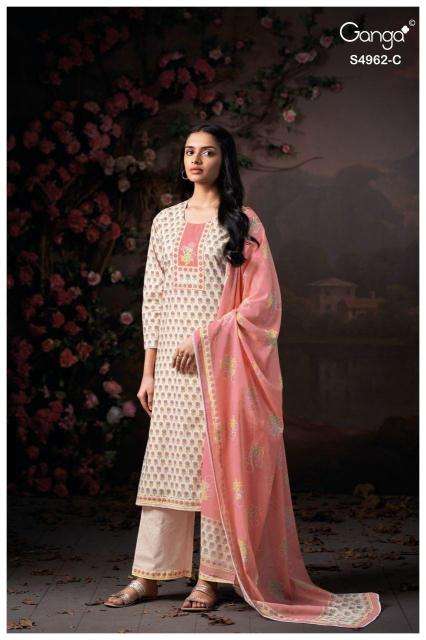 Ganga hiranshi 4962 wholesale dress material in kolkata