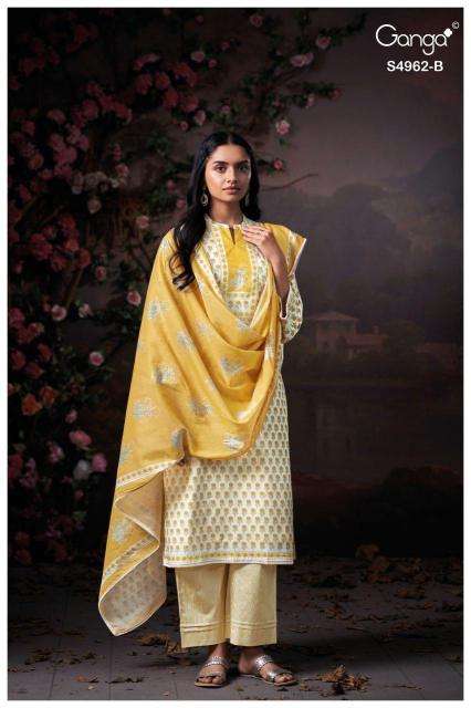 Ganga hiranshi 4962 wholesale dress material in kolkata