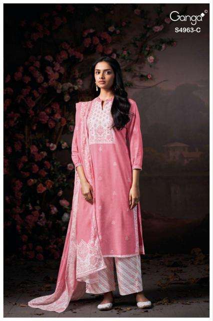 Ganga ivania 4963 wholesale dress material in pune with price