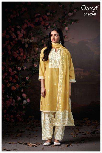 Ganga ivania 4963 wholesale dress material in pune with price