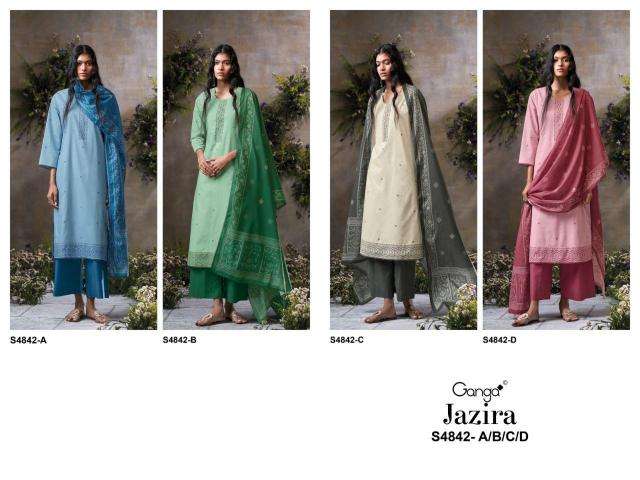 Ganga jazira 4842 wholesale dress materials in delhi