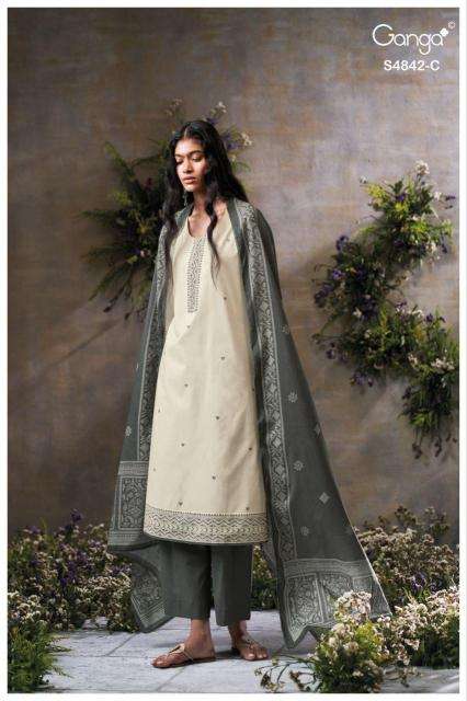 Ganga jazira 4842 wholesale dress materials in delhi