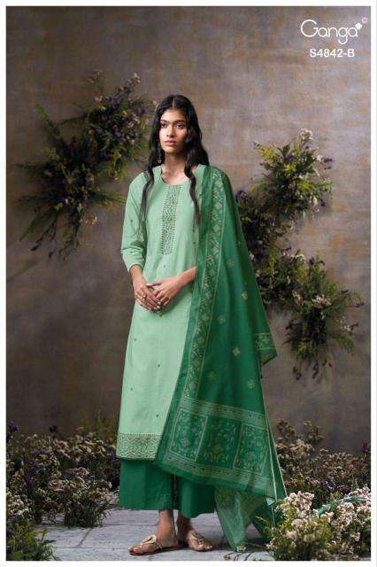 Ganga jazira 4842 wholesale dress materials in delhi