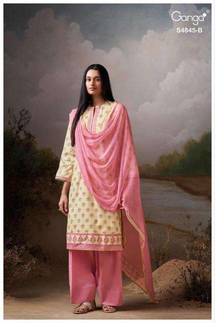 Ganga junoira 4845 ladies dress material wholesale market in delhi