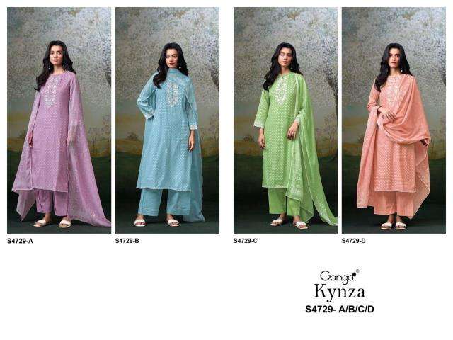 Ganga kynza 4729 best wholesale dress materials in india