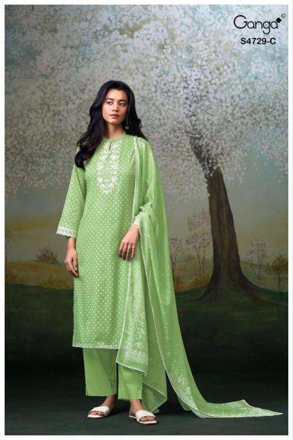 Ganga kynza 4729 best wholesale dress materials in india