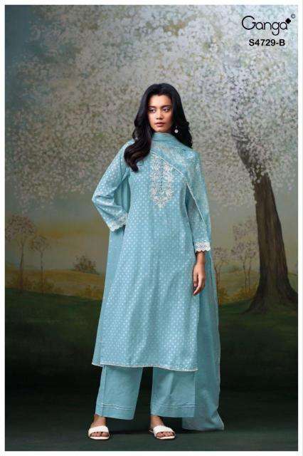 Ganga kynza 4729 best wholesale dress materials in india