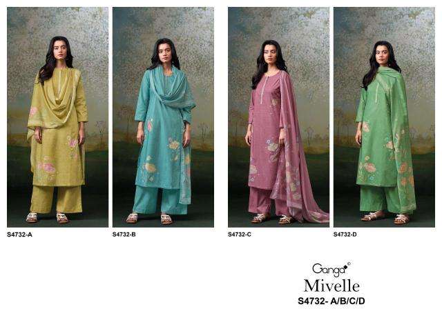 Ganga mivelle 4732 wholesale dress material in kolkata