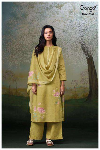 Ganga mivelle 4732 wholesale dress material in kolkata